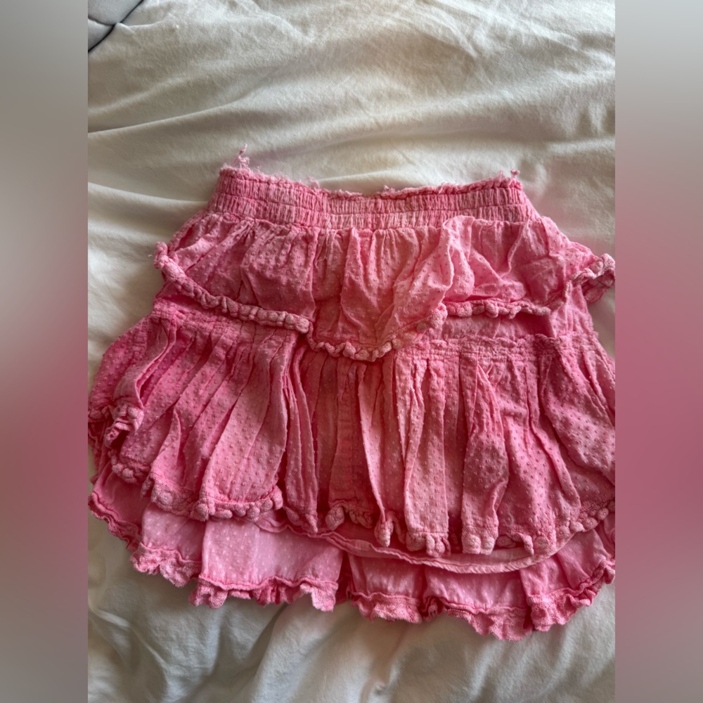 Love Shack Fancy: Pink Ruffled Skirt